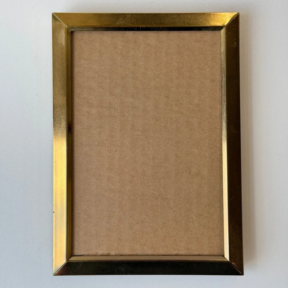 Vintage Gold Metal Picture Frame 5x7‎ Gold Minimalist Brass Cottagecore